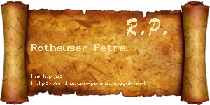 Rothauser Petra névjegykártya